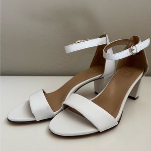 Naturalizer Vera Dress Sandal, White Leather, size 9M